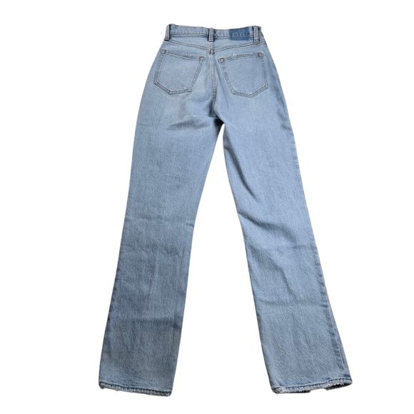 Abercrombie Sz 25 The 90s Straight Ultra High Rise Curve Love Split Hem - Picture 4 of 16